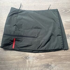 Prada Black Satin Skirt